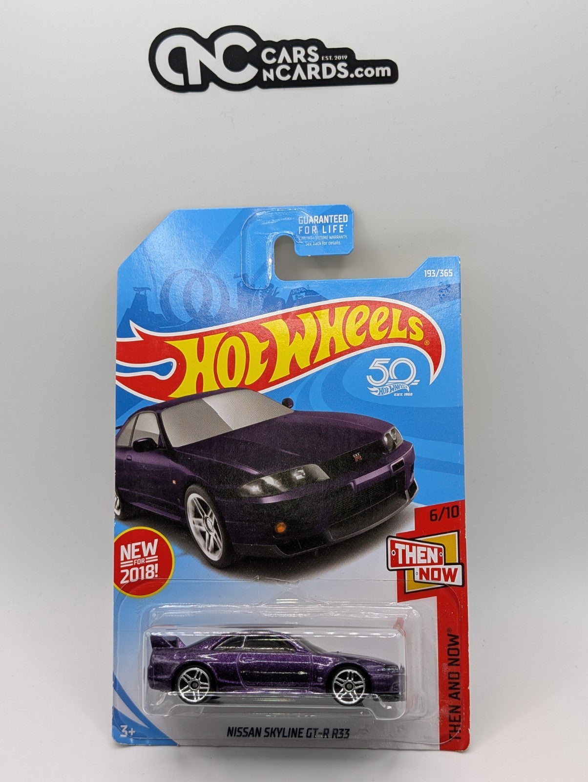 2018 Hot Wheels Nissan Skyline GT-R R33 Purple 193/365 (Soft Corners)