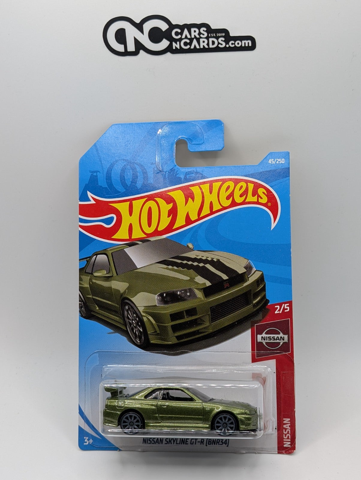 2019 Hot Wheels Nissan Skyline GT-R (BNR34) Green 45/250 (Soft Corners)