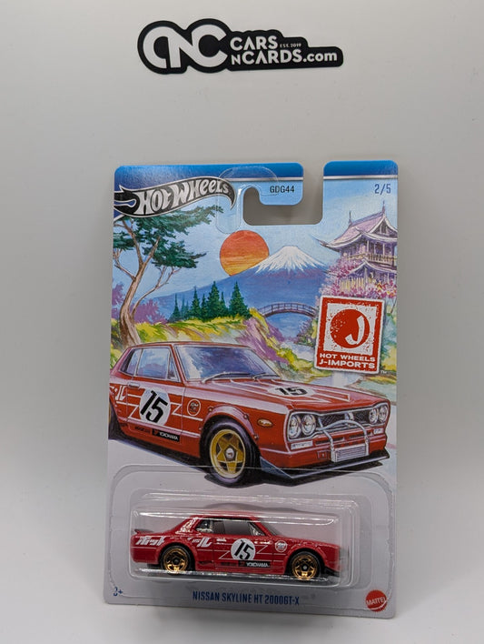 2024 Hot Wheels J-Imports 2/5 Nissan Skyline HT 2000GT-X Red HRT01