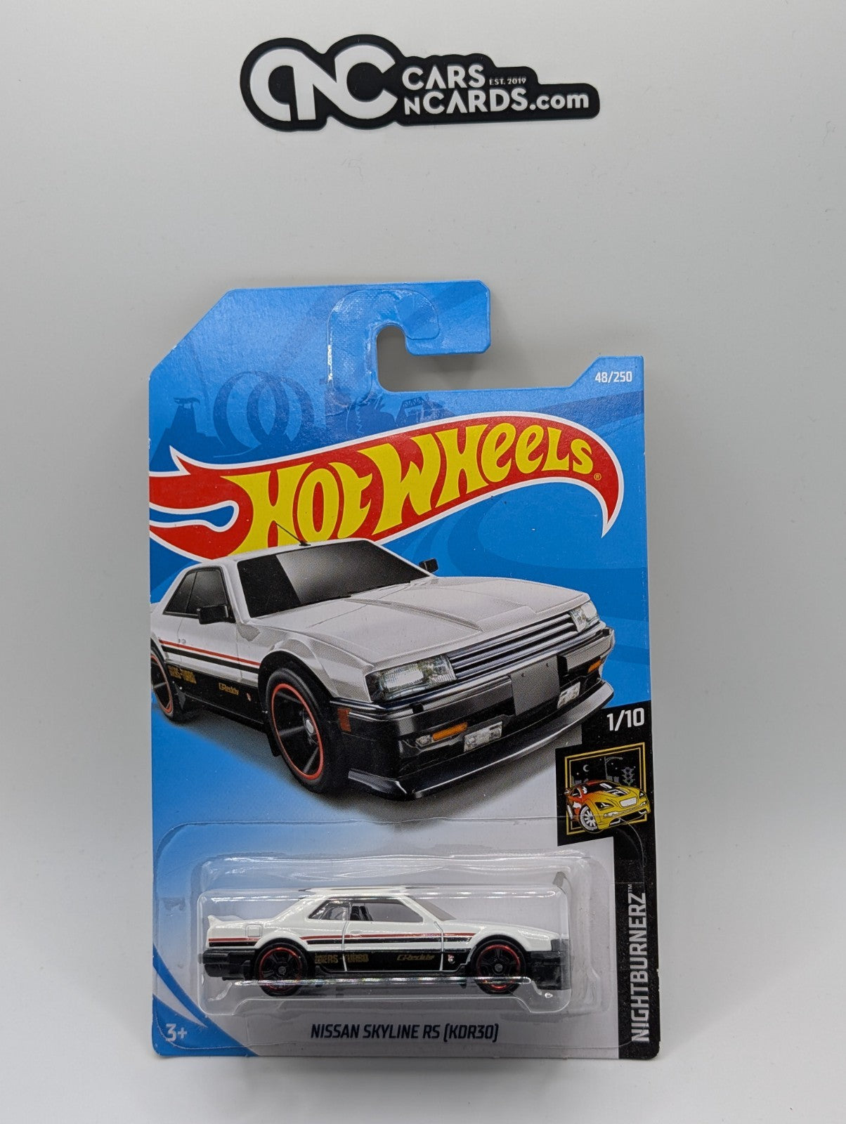 2019 Hot Wheels Nightburnerz 1/10 Nissan Skyline RS (KDR30) White 48/250