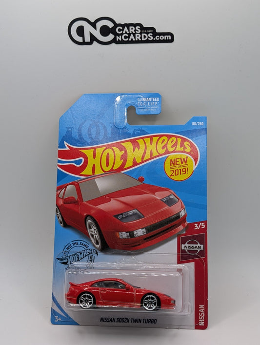 2019 Hot Wheels Nissan 3/5 Nissan 300ZX Twin Turbo Red 110/250 US Card