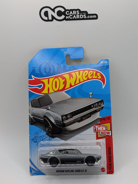 2021 Hot Wheels Now And Then Nissan Skyline 2000GT-R Gray 180/250 (Card Damage)