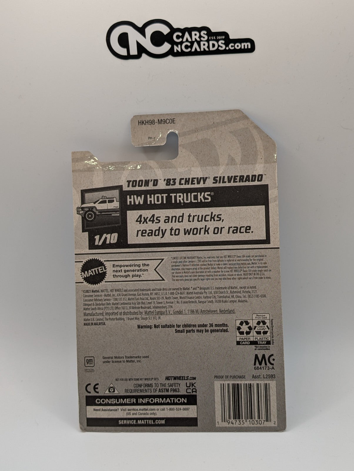 2023 Hot Wheels HW Hot Trucks 1/10 Toon'd '83 Chevy Silverado Green 93/250