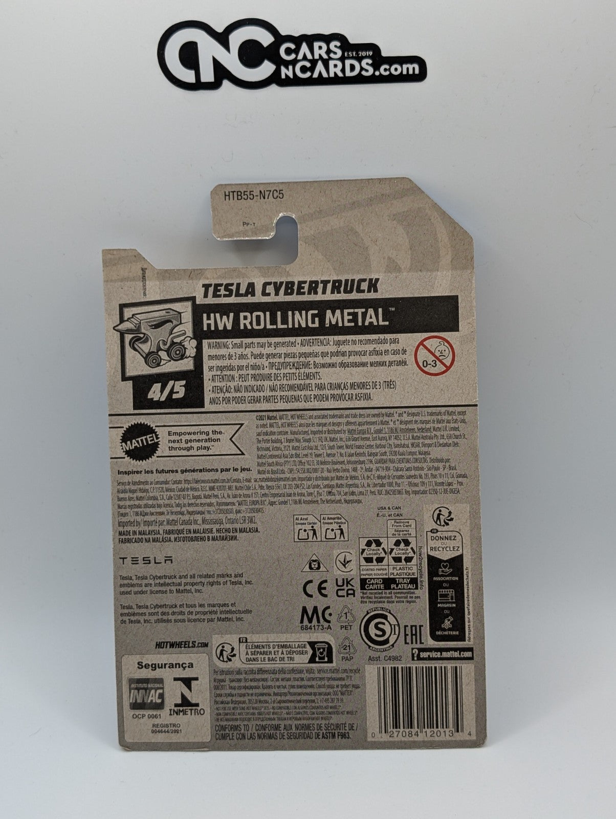 2024 Hot Wheels HW Rolling Metal 4/5 Tesla Cybertuck 246/250