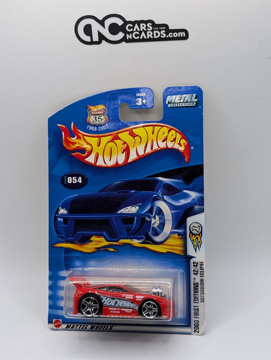 2003 Hot Wheels First Editions 42/42 Mitsubishi Eclipse Red Collector #54