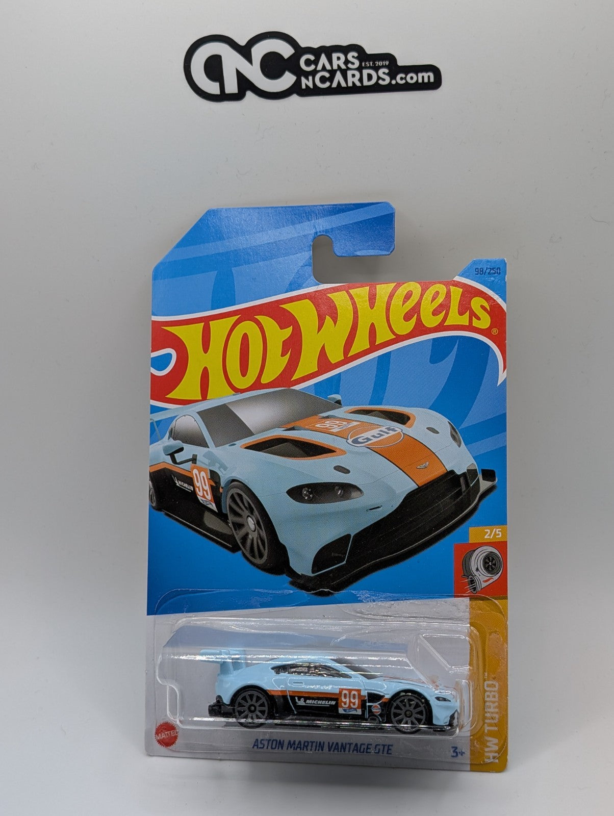 2023 Hot Wheels HW Turbo 2/5 Aston Martin Vantage GTE Blue GULF 98/250