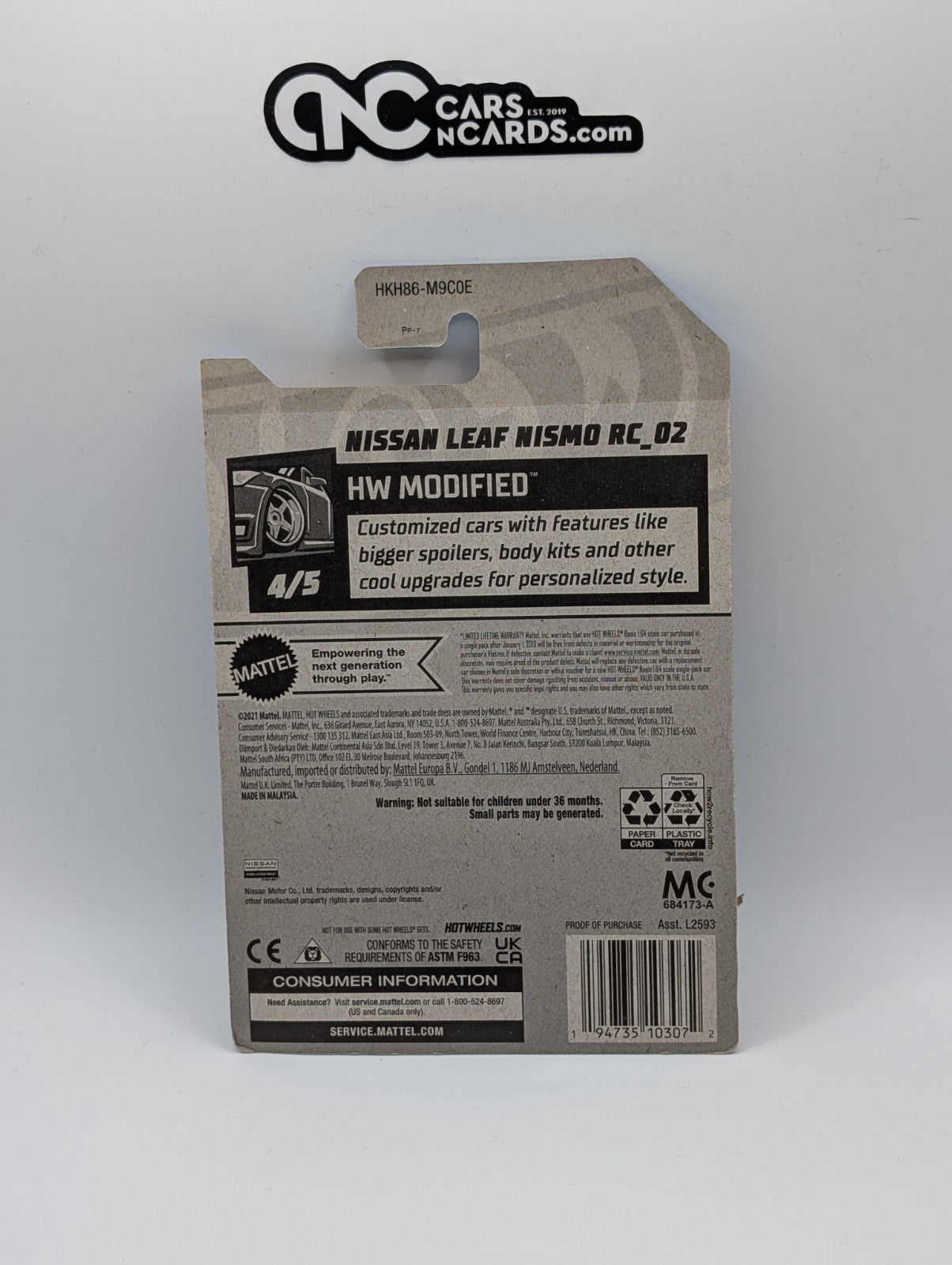 2023 Hot Wheels HW Modified 4/5 Nissan Leaf NISMO RC_02 Red 91/250