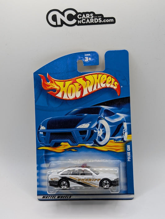 2001 Hot Wheels Police Car White Sherriff Cruiser Collector #149