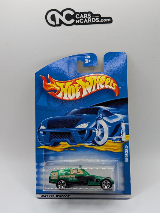 2001 Hot Wheels Enforcer Police Green Collector #150