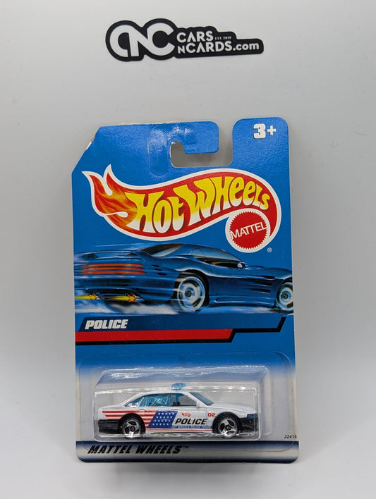 1999 Hot Wheels Police Car White 22416 Collector #1046