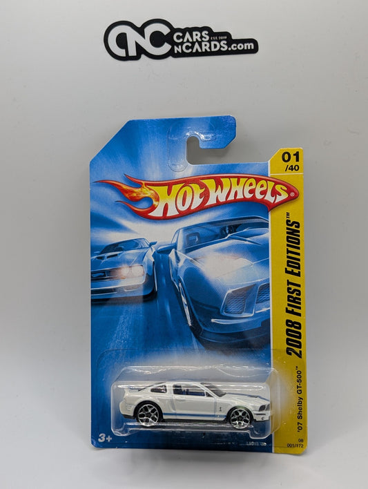 2008 Hot Wheels First Editions 1/40 '07 Shelby GT-500 White 1/196