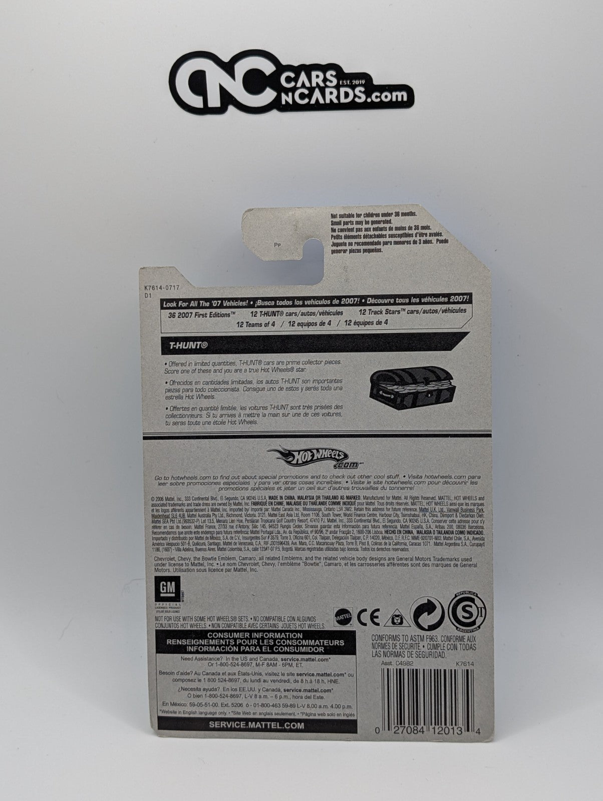 2007 Hot Wheels Treasure Hunt 3/12 '69 Camaro Z28 123/180 TH
