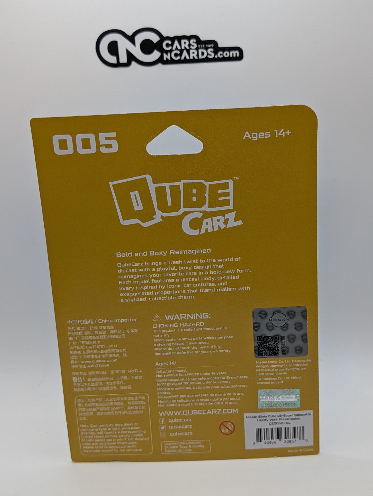 Mini GT Qube Carz 005 Nissan LB-Super Silhouette S15 Silvia Liberty Walk 1:64