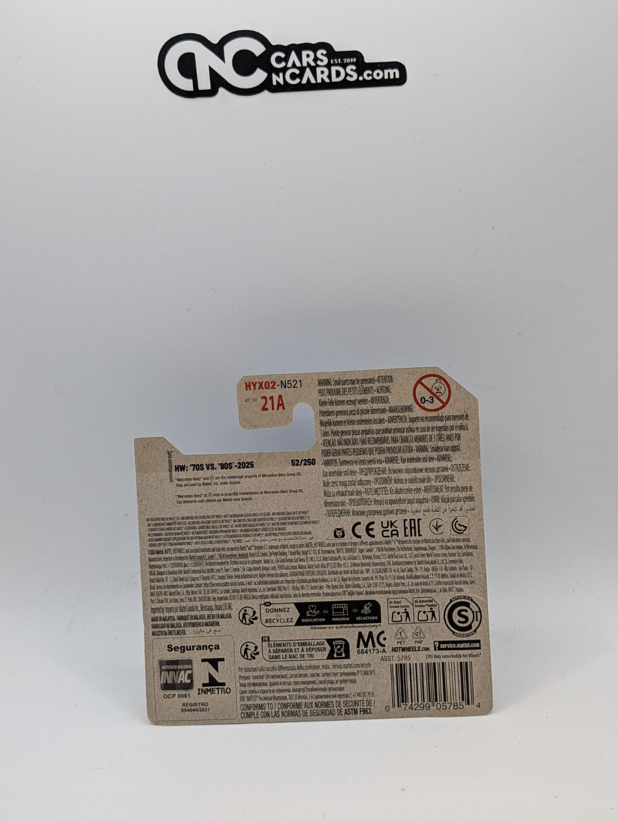 2025 Hot Wheels Mercedes-Benz 500 E Green 52/250 Short Card