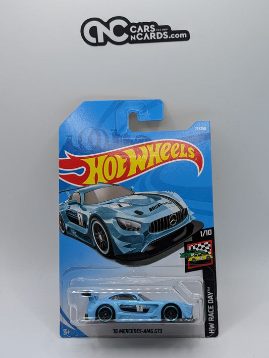 2019 Hot Wheels HW Race Day 1/10 Mercedes-AMG GT3 Blue 74/250