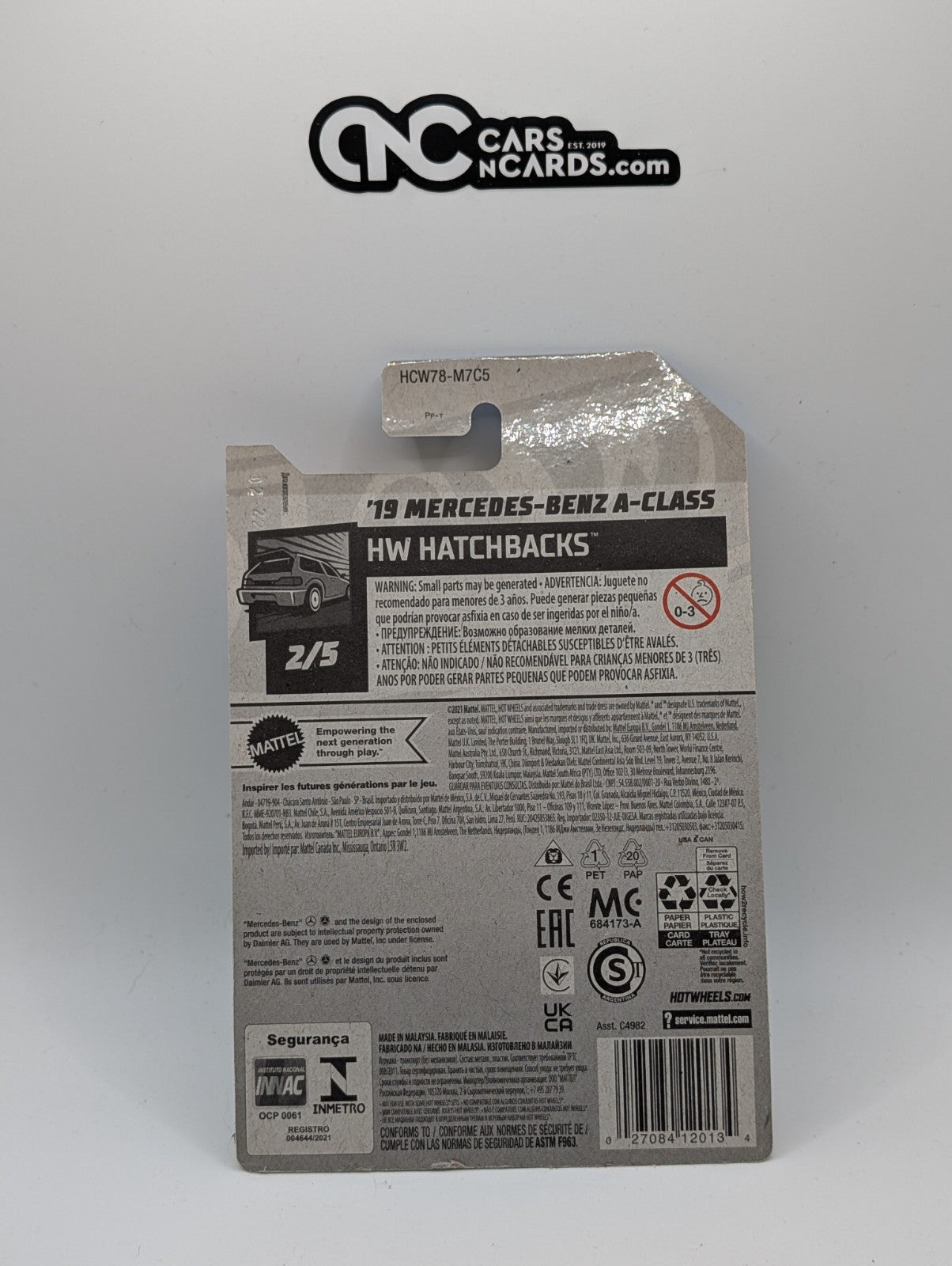 2022 Hot Wheels HW Hatchbacks 2/5 '19 Mercedes-Benz A-Class Yellow 18/250