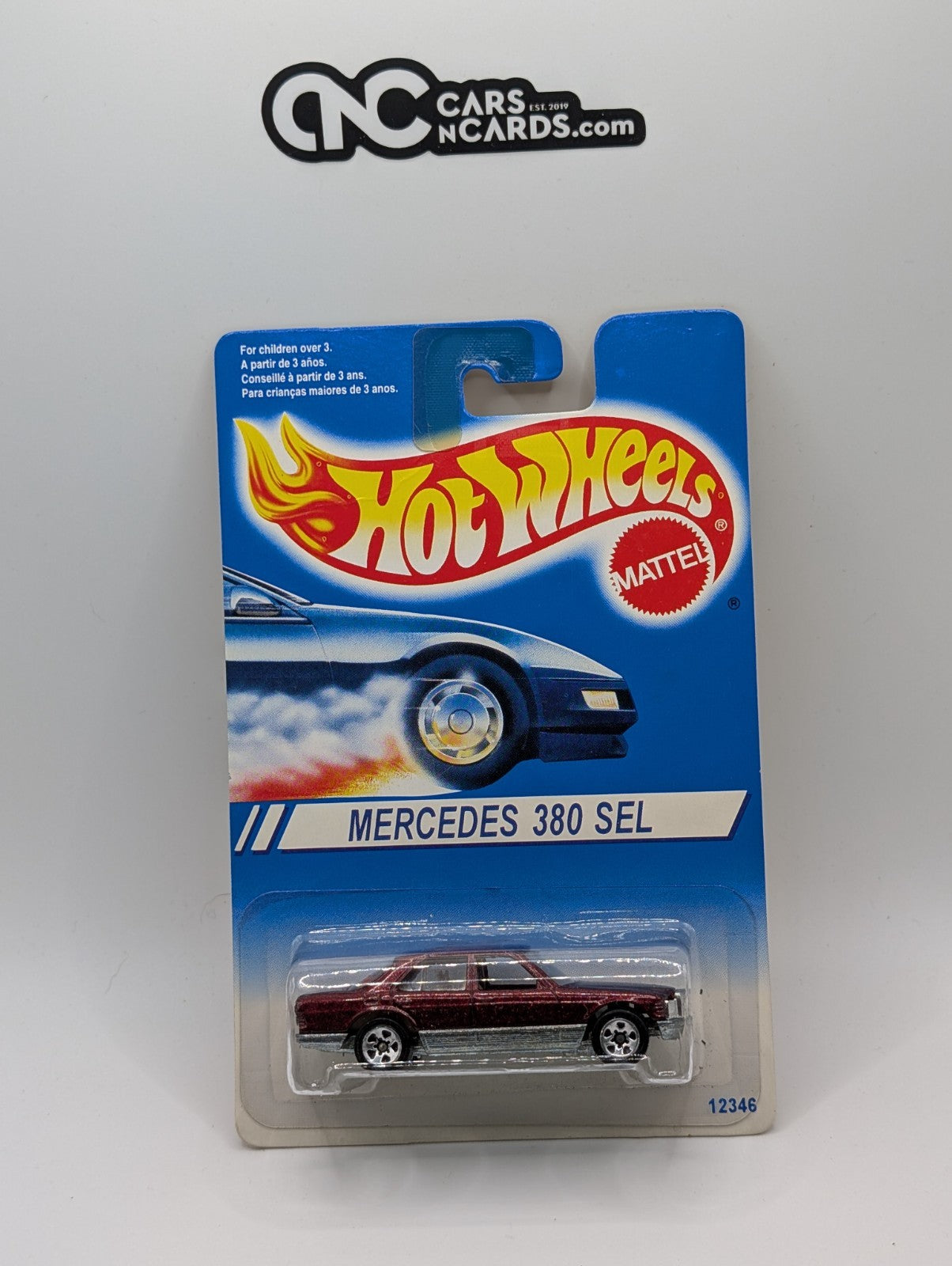 1995 Hot Wheels Mercedes 380 SEL Burgundy 5SP Collector #253