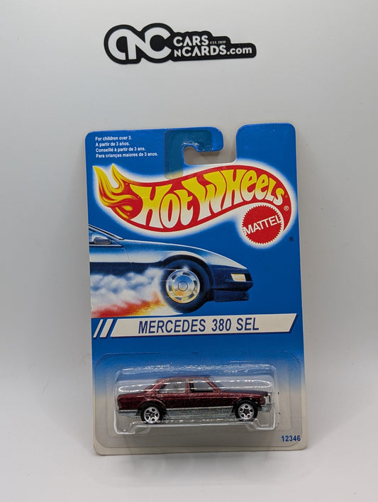 1995 Hot Wheels Mercedes 380 SEL Burgundy 5SP Collector #253