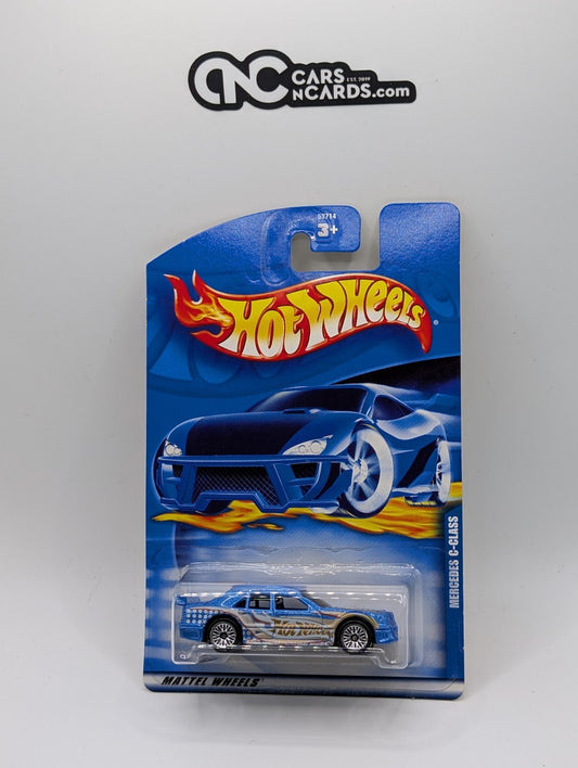 2001 Hot Wheels Mercedes C-Class Blue Collector #171