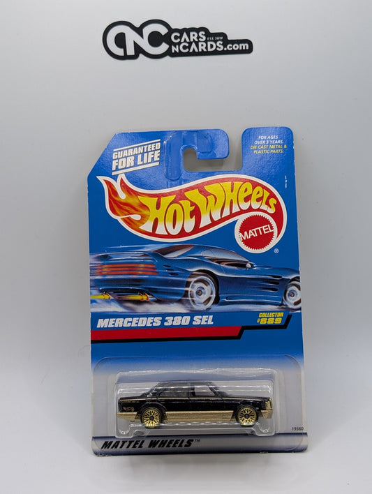 1998 Hot Wheels Mercedes 380 SEL Black Gold Collector #889