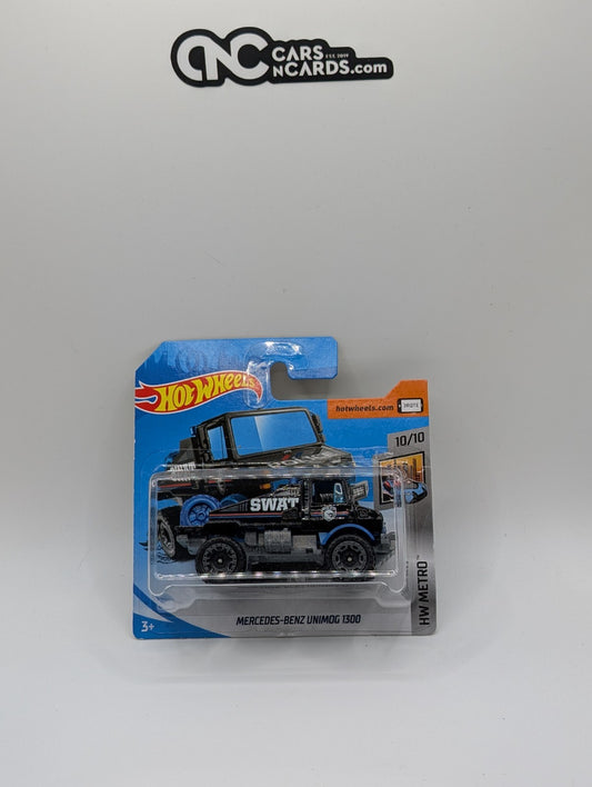 2021 Hot Wheels HW Metro 10/10 Mercedes-Benz Unimog 1300 Black 33/250 Short Card