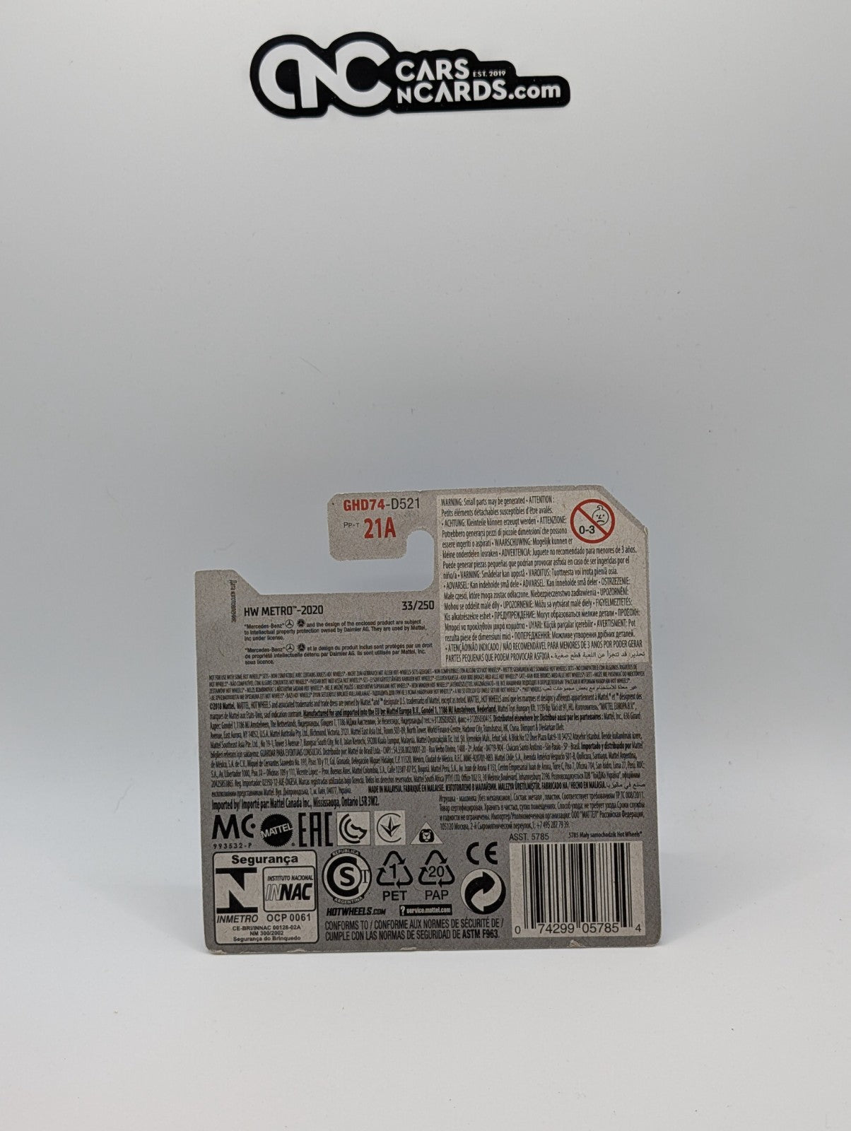 2021 Hot Wheels HW Metro 10/10 Mercedes-Benz Unimog 1300 Black 33/250 Short Card