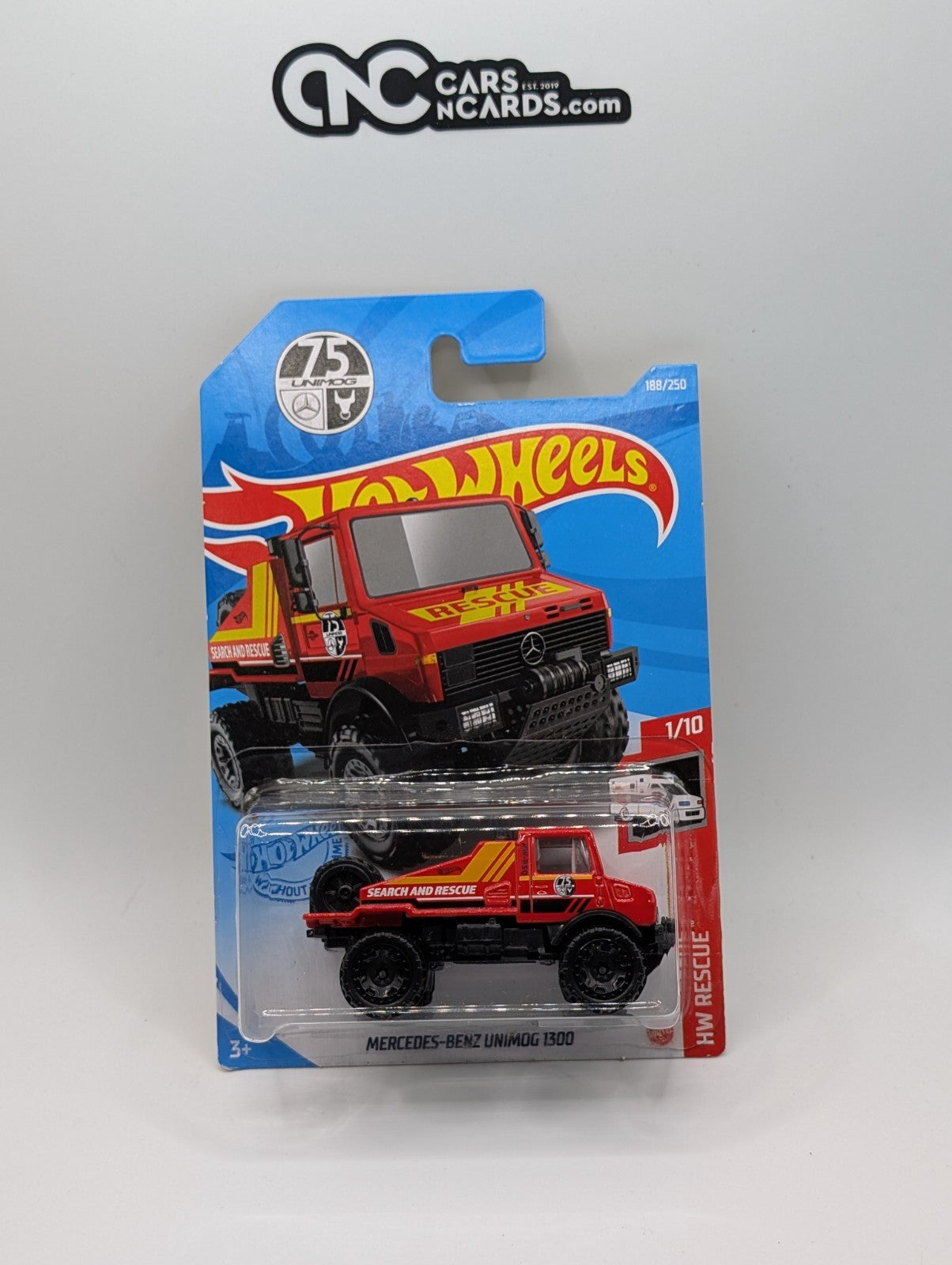 2021 Hot Wheels HW Rescue 1/10 Mercedes-Benz Unimog 1300 Red 188/250