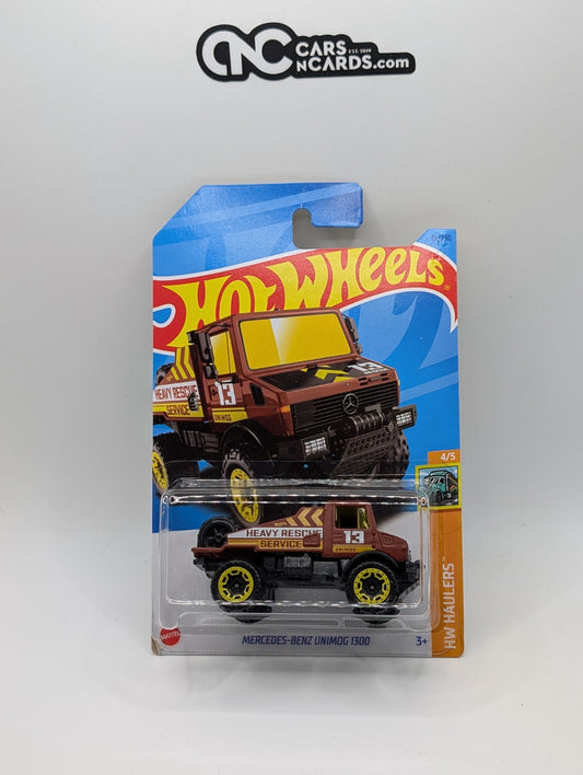 2023 Hot Wheels Mercedes-Benz Unimog 1300 Brown 61/250 (Soft Corners)