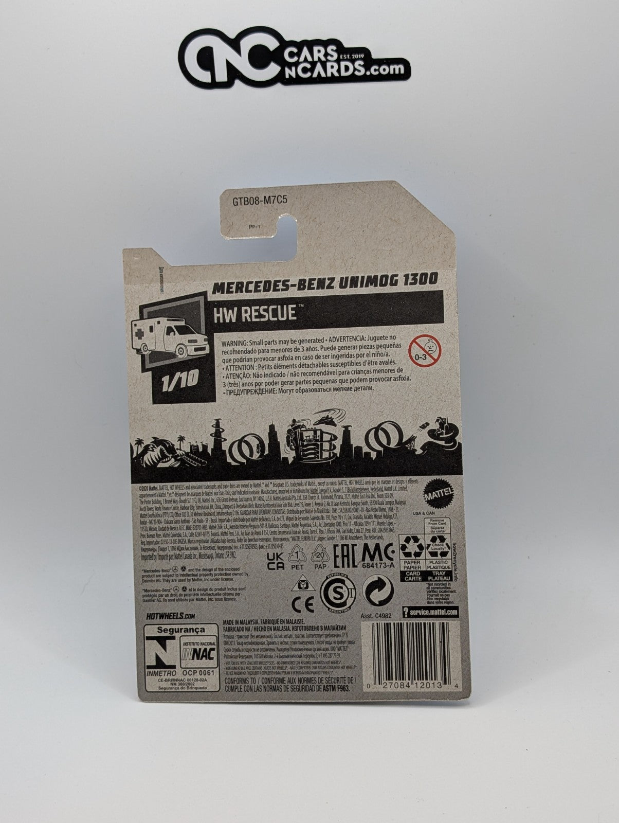 2021 Hot Wheels HW Rescue 1/10 Mercedes-Benz Unimog 1300 Red 188/250