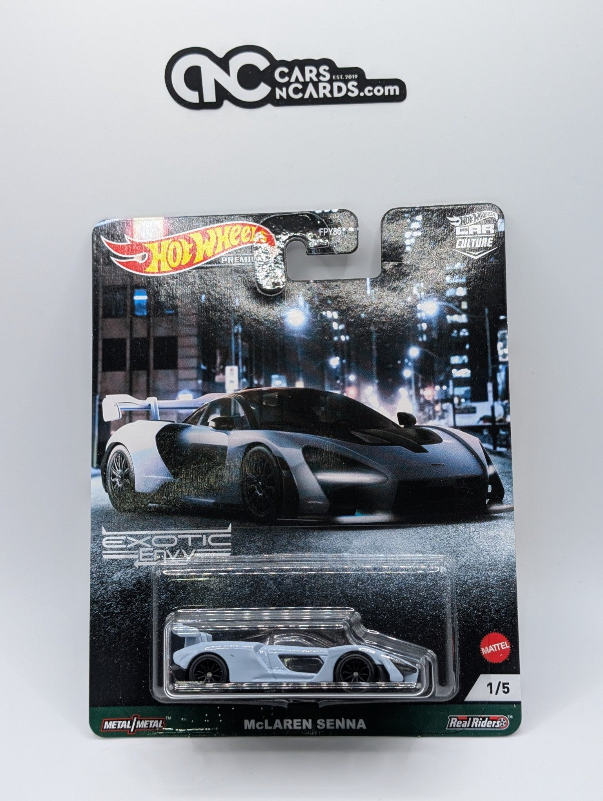 2024 Hot Wheels Premium Car Culture 1/5 McLaren Senna (Cracked Blister)