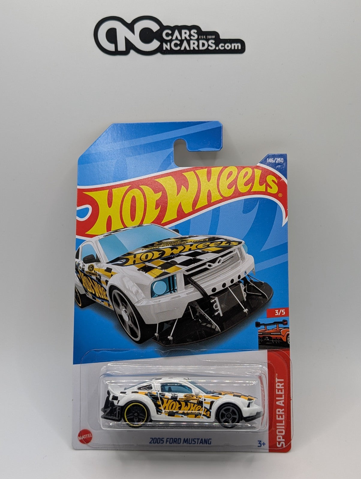 2022 Hot Wheels Spoiler Alert 3/5 2005 Ford Mustang White 146/250