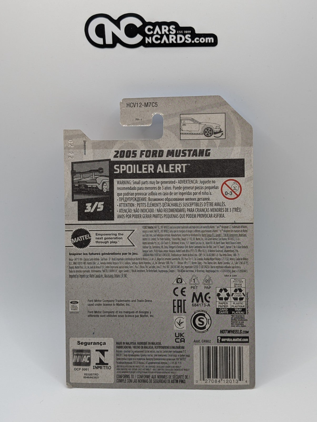 2022 Hot Wheels Spoiler Alert 3/5 2005 Ford Mustang Silver 146/250