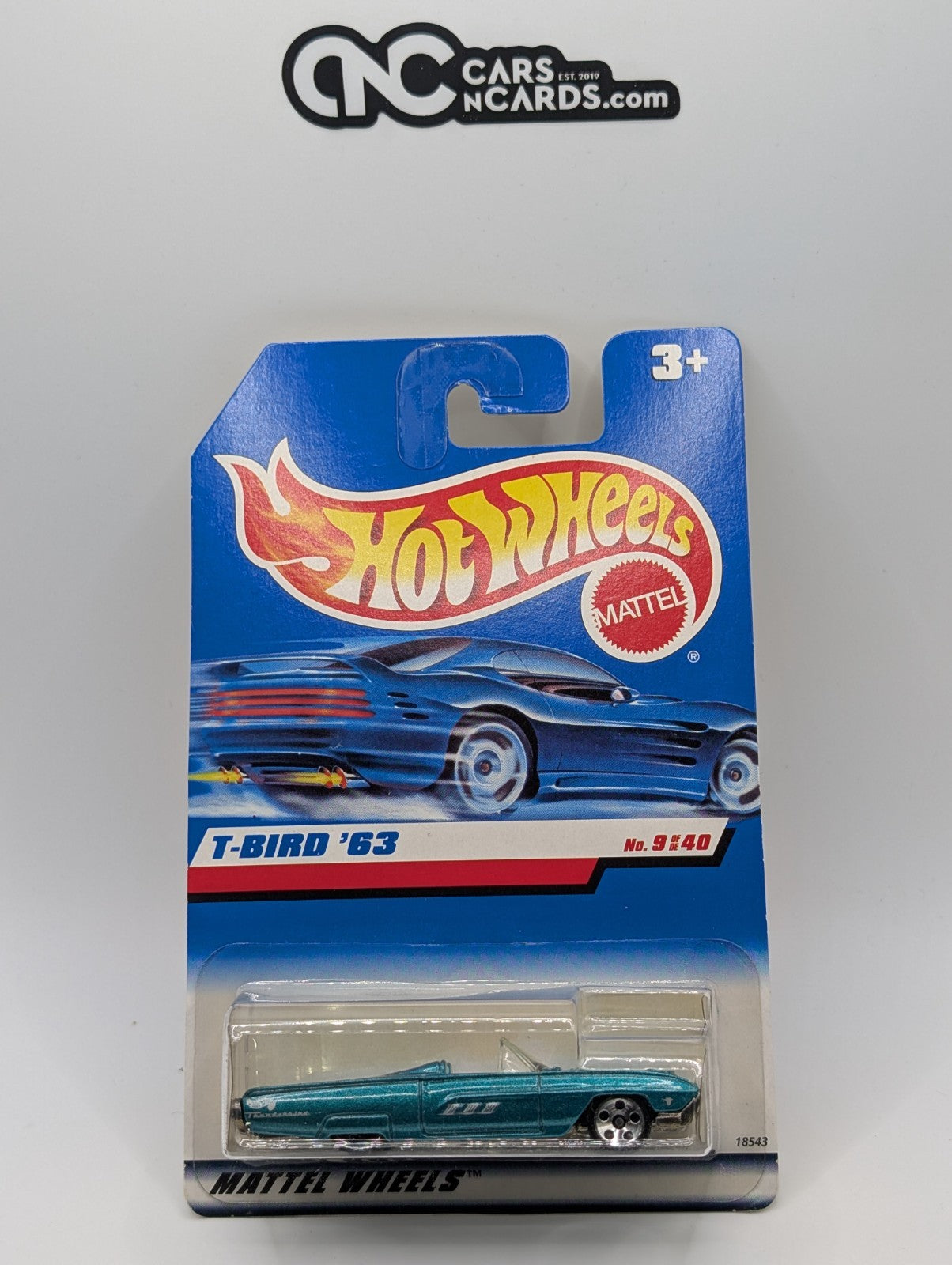 1998 Hot Wheels First Editions 9/40 T-Bird '63 Teal Collector #644