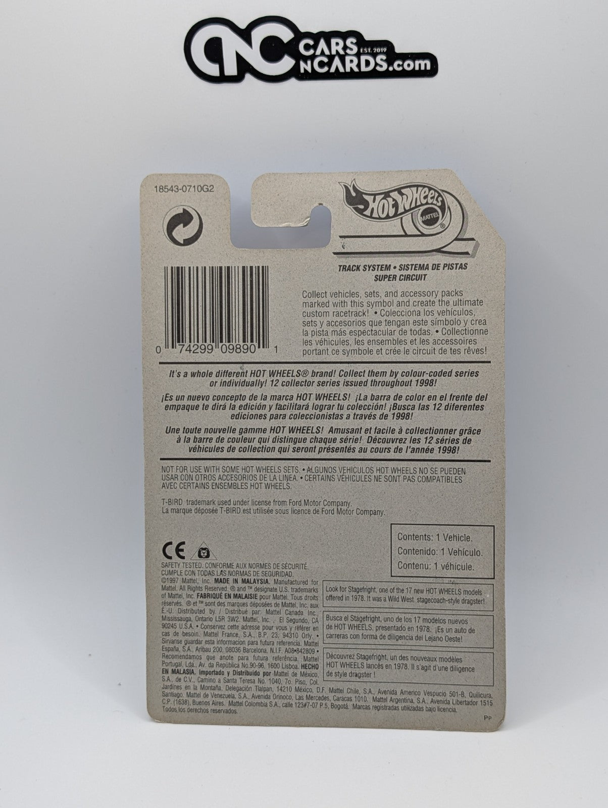 1998 Hot Wheels First Editions 9/40 T-Bird '63 Teal Collector #644