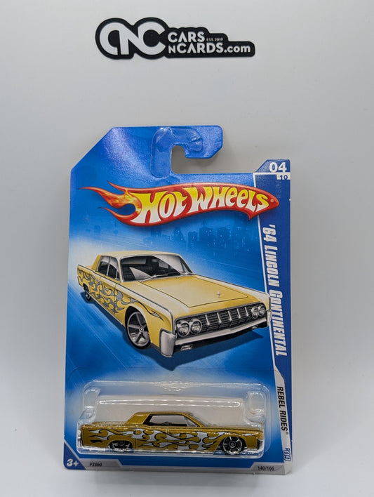 2009 Hot Wheels Rebel Rides 4/10 '64 Lincoln Continental 140/190 (Card Crease)
