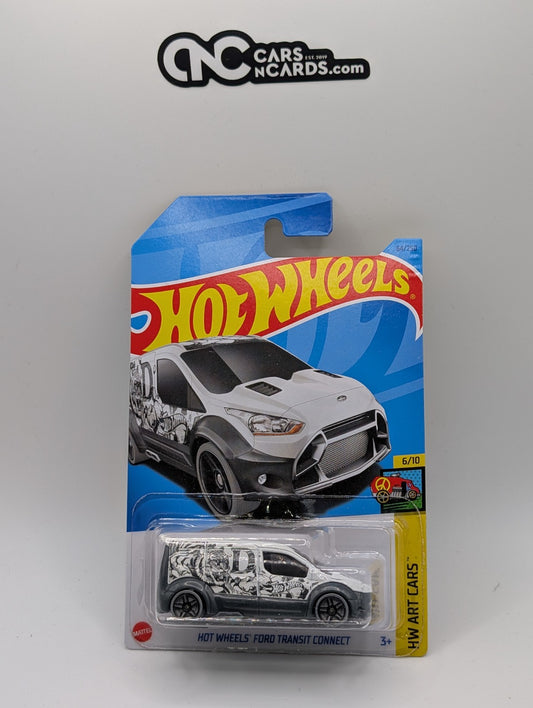 2023 Hot Wheels HW Art Cars 6/10 Hot Wheels Ford Transit Connect White 64/250