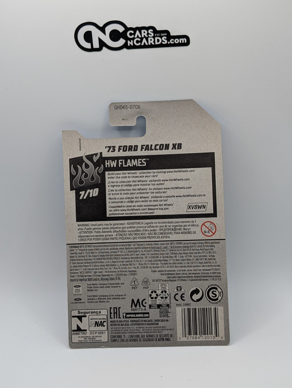 2020 Hot Wheels HW Flames 7/10 '73 Ford Falcon XB Green 220/250