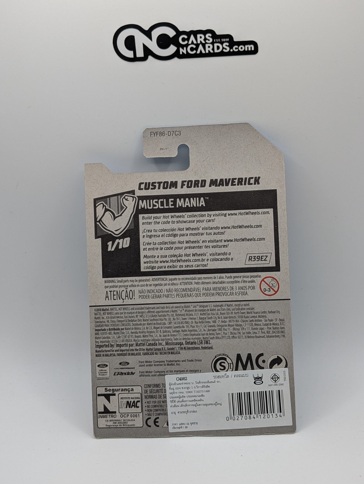 2019 Hot Wheels Muscle Mania 1/10 Custom Ford Maverick Silver 98/250