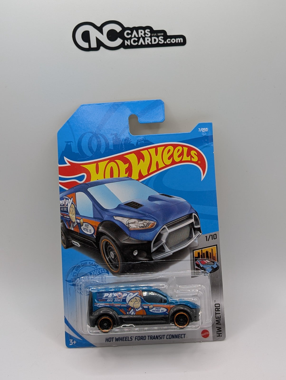 2021 Hot Wheels HW Metro 1/10 Hot Wheels Ford Transit Connect Blue 7/250