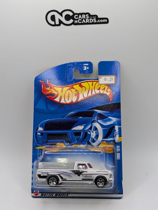 2002 Hot Wheels Ford 1979 Truck White Collector #181 (Soft Corners)