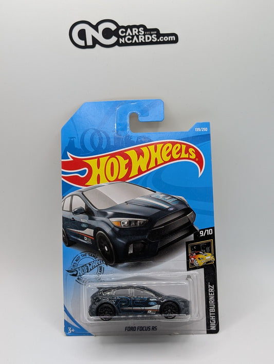 2019 Hot Wheels Nightburnerz 9/10 Ford Focus RS 139/250 (Soft Corners)