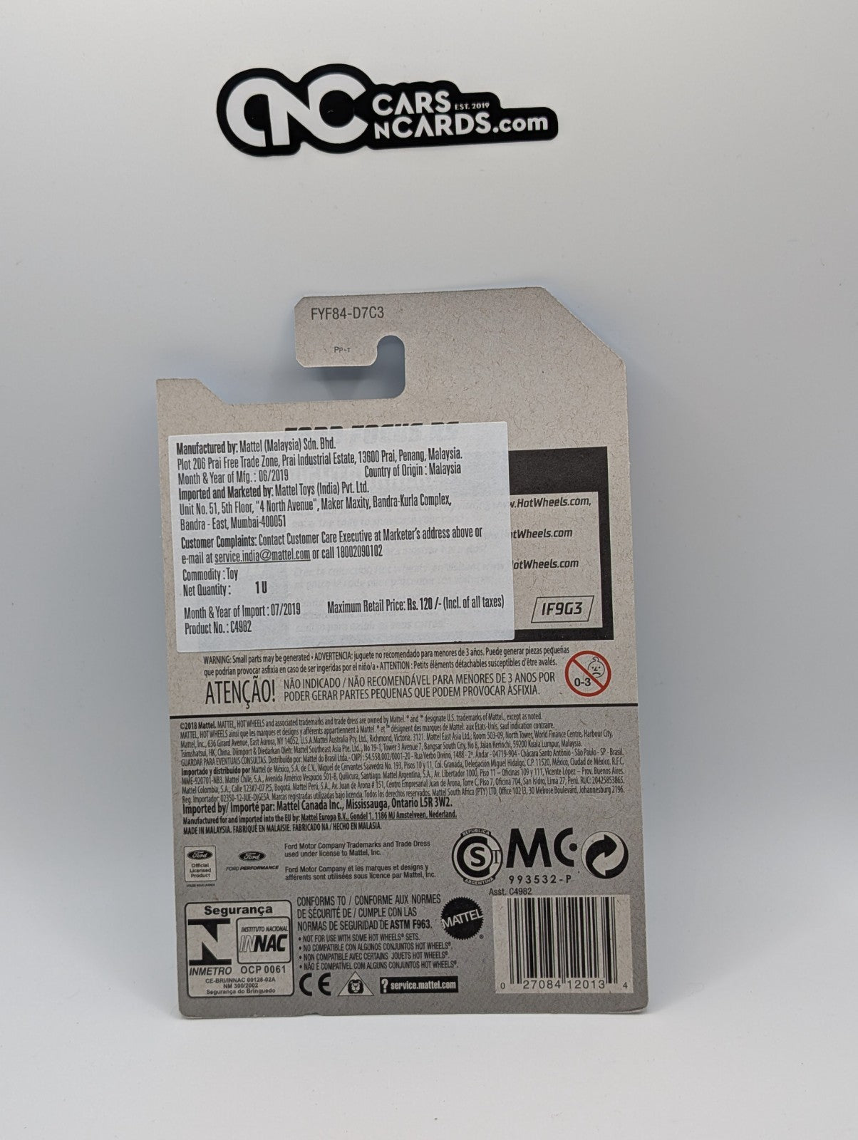 2019 Hot Wheels Nightburnerz 9/10 Ford Focus RS 139/250 (Soft Corners)