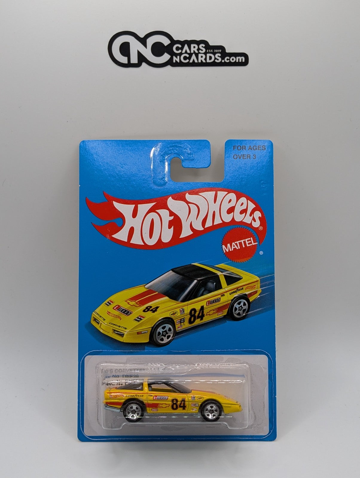 2016 Hot Wheels Retro Style '80s Corvette Yellow Target Exclusive