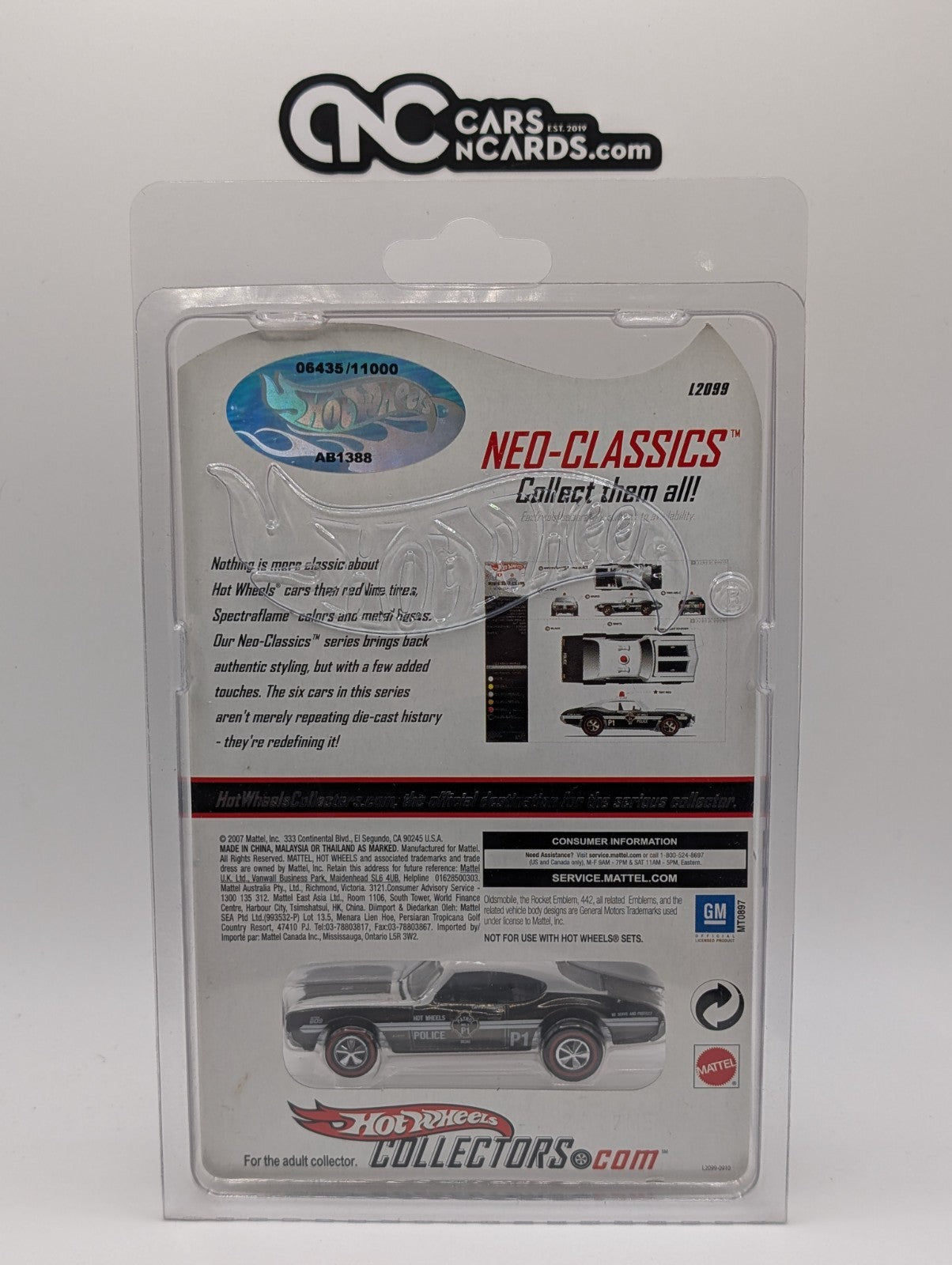 2007 Hot Wheels RLC Neo Classics Series 6 Olds 442 Police Cruiser /11,000