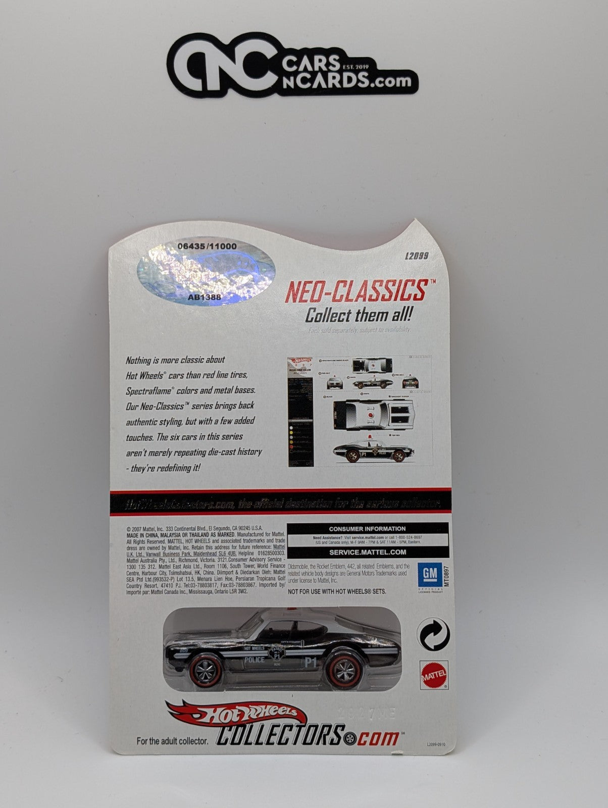 2007 Hot Wheels RLC Neo Classics Series 6 Olds 442 Police Cruiser /11,000