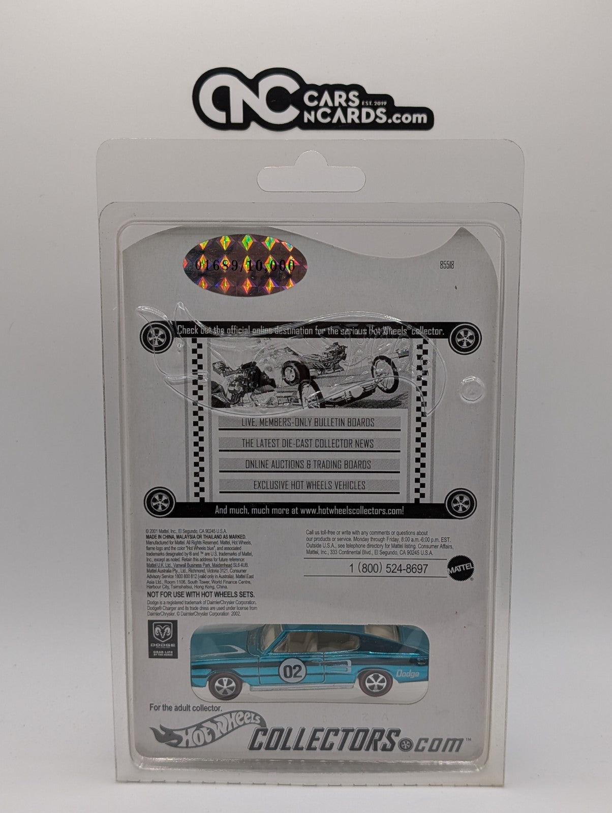 2002 Hot Wheels RLC Online Exclusive Series One '67 Dodge Charger  /10,000