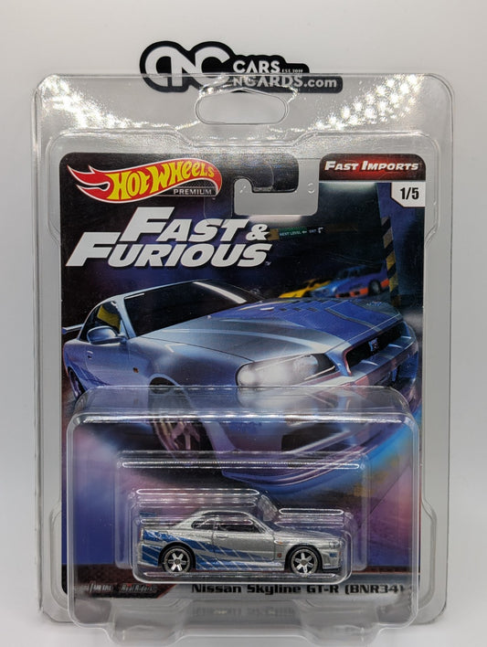 2019 Hot Wheels Fast & Furious 1/5 Nissan Skyline GT-R BNR34 w/ Protector