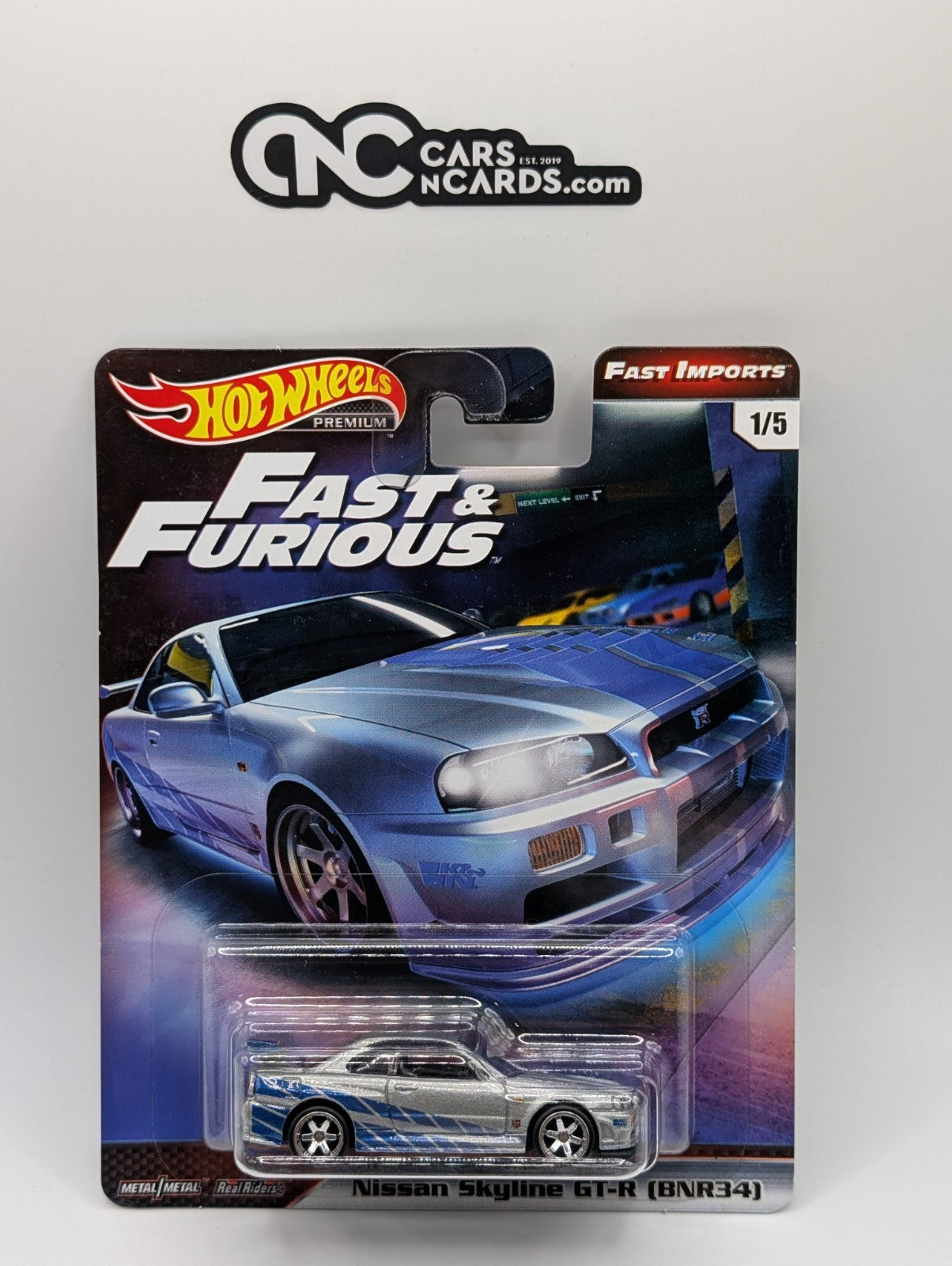 2019 Hot Wheels Fast & Furious 1/5 Nissan Skyline GT-R BNR34 w/ Protector