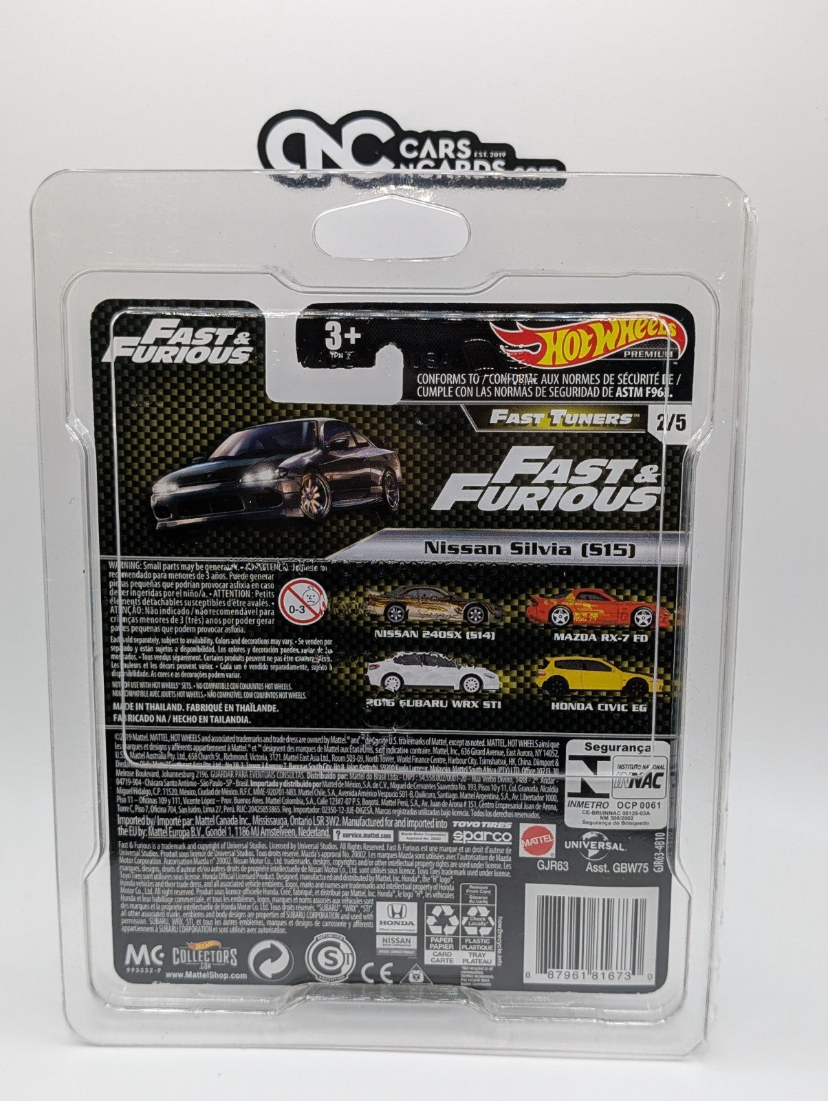 2020 Hot Wheels Fast & Furious 2/5 Nissan Silvia (S15) w/ Protector