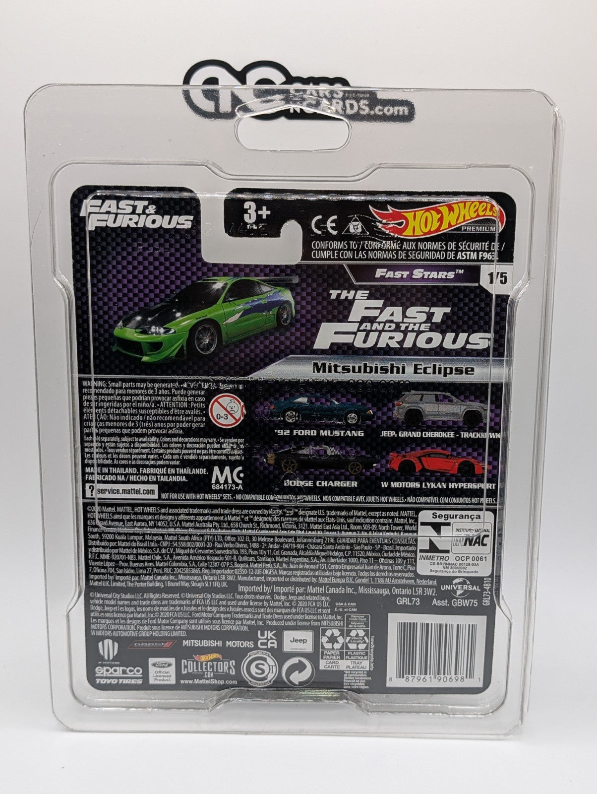 2021 Hot Wheels Fast & Furious 1/5 Mitsubishi Eclipse w/ Protector